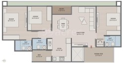 3 BHK flat in Zundal Gandhinagar