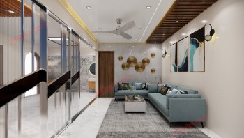 Hall + False Ceiling + Sofa Design Sample 39