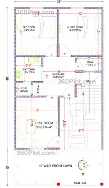 25x50 2d floor plan Sample 138
