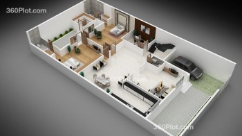3D floor plan of House Sample - 86
