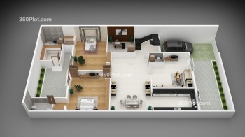 3D floor plan of House Sample - 87