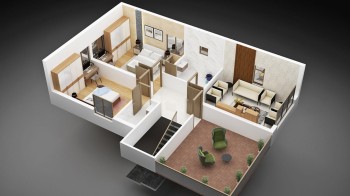 3D floor plan of House Sample - 88