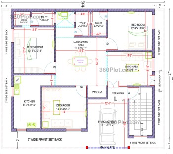 40x50 2d floor plan Sample 143