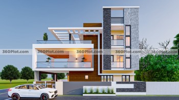 Building Elevation Design of 1 Floor House Sample 121