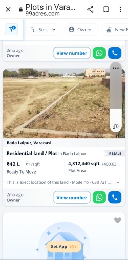 Plot/ Land in Badalalpur Varanasi