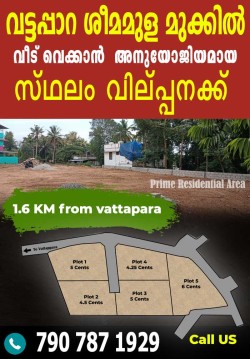 Plot/ Land in Vattappara Thiruvananthapuram